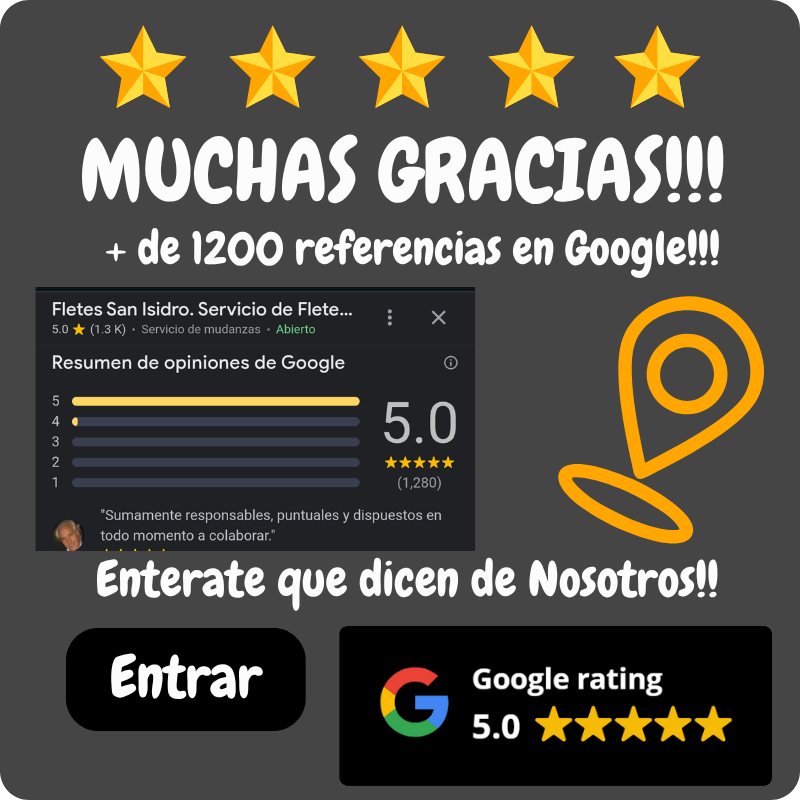 fletes con buenas opiniones en zona norte. 